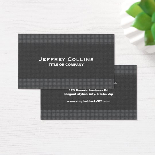 Modern elegant dark grey texture professional business card