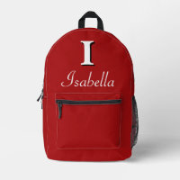 Modern Elegant Deep Red Monogram