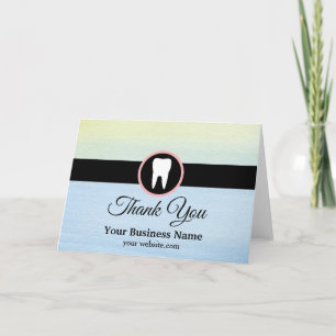 Modern Elegant Dentist Rose Gold Dental Office Thank You Card