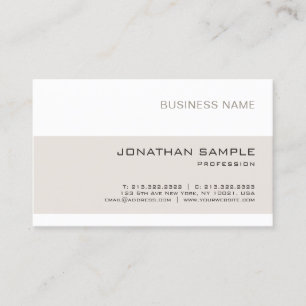 Modern Elegant Design Minimalist Plain Company Business Card
