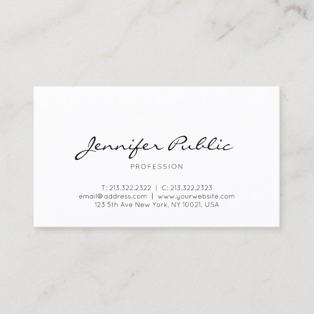 Modern Elegant Design Minimalist Professional Business Card (Front)