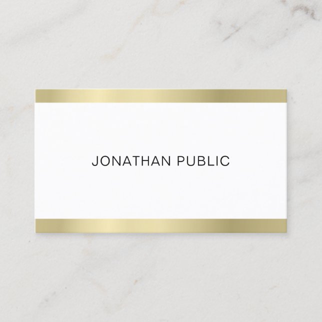 Modern Elegant Design Professional Sleek Plain Business Card (Front)