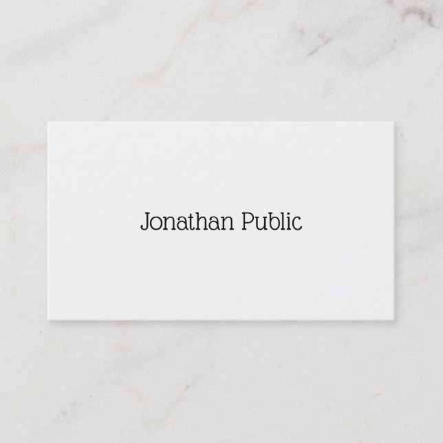 Modern Elegant Design Simple Professional Plain Business Card (Front)