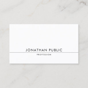 Modern Elegant Design Trendy Minimalistic Plain Business Card