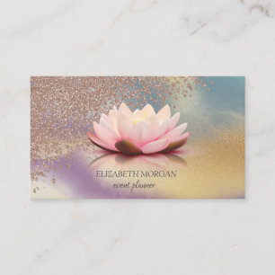 Modern Elegant Diamonds Lotus Colourful Business Card