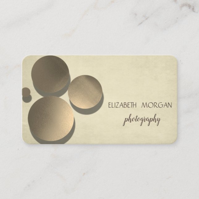 Modern Elegant,Dots Business Card (Front)
