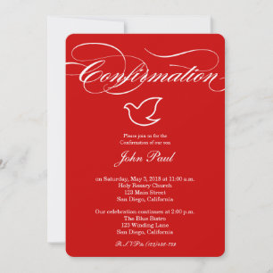 Modern Elegant Dove Confirmation Invitation