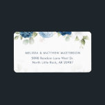 Modern Elegant Dusty Blue Floral Wedding Label<br><div class="desc">Customise this wedding shipping label by clicking the "Personalise" button. Featuring a modern elegant chic dusty blue flowers with white,  light blue,  and olive green bloom. TIP: Great for surprise parties,  baby showers,  wedding reception,  and retirement parties.</div>