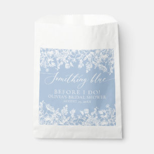 Modern Elegant Dusty Blue Wildflower Bridal Shower Favour Bags