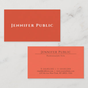 Modern Elegant Earth Colours Personalised Template Business Card