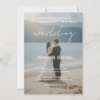 Modern Elegant  Editable Names Wedding Invitation