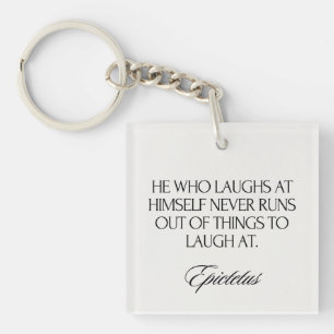 Modern Elegant Epictetus Stoic Chic Key Ring