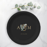 Modern, elegant eucalyptus ampersand wedding  paper plate<br><div class="desc">Modern,  elegant eucalyptus ampersand wedding design.
Just edit your product in a few minutes. You can change the font/size/colour and position using "further personalise".</div>