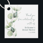 Modern Elegant Eucalyptus Greenery Bridal Shower Favour Tags<br><div class="desc">Eucalyptus Greenery Watercolor Bridal Shower Thank You favour tag that you can easily customise for your special event and annual occasions.</div>