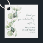 Modern Elegant Eucalyptus Greenery Bridal Shower Favour Tags<br><div class="desc">Eucalyptus Greenery Watercolor Bridal Shower Thank You favour tag that you can easily customise for your special event and annual occasions.</div>