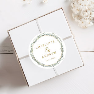 Modern, elegant eucalyptus wedding Sticker