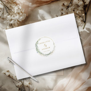 Modern, elegant eucalyptus wedding Sticker