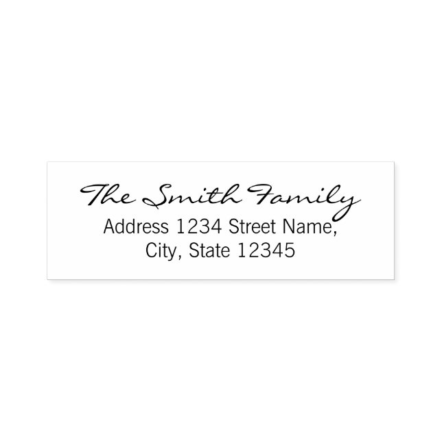 Modern Elegant Family Name Return Address Self-inking Stamp (Design)