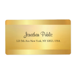 Modern Elegant Faux Gold Cool Script Template