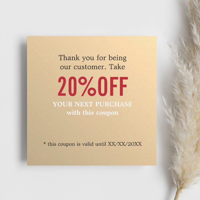 Modern Elegant Faux Gold Coupon (Creator Uploaded)