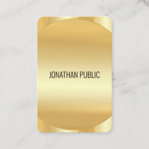 Modern Elegant Faux Gold Template Custom Luxury Business Card