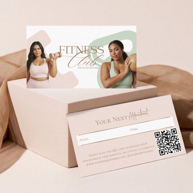 Modern Elegant Fitness Personal Trainer Photo Appointment Card (Modern Elegant Fitness Personal Trainer Photo Appointment Card)