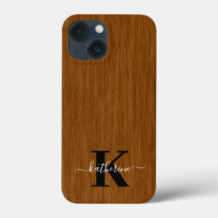 Modern Elegant Floor Background Monogram iPhone 13 Mini Case