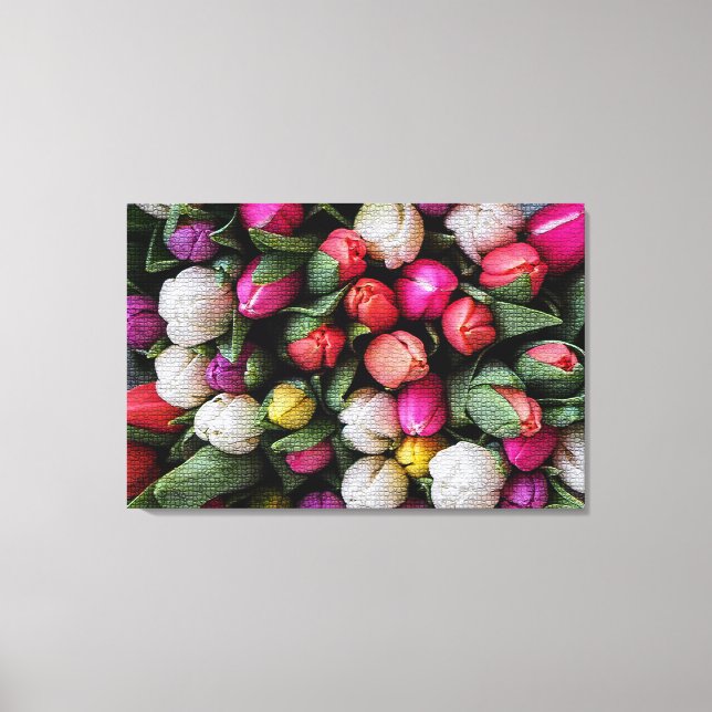 Modern Elegant Floral Canvas Print (Front)