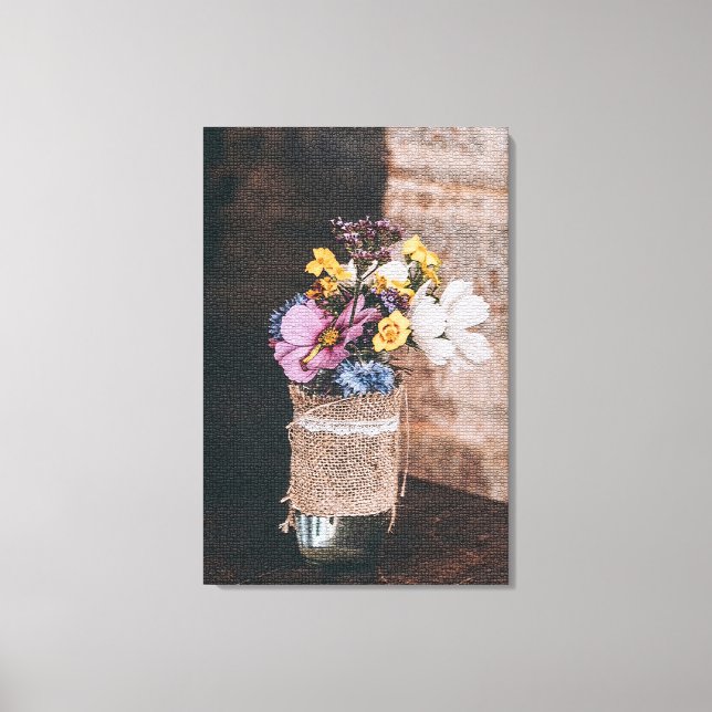 Modern Elegant Floral Canvas Print (Front)