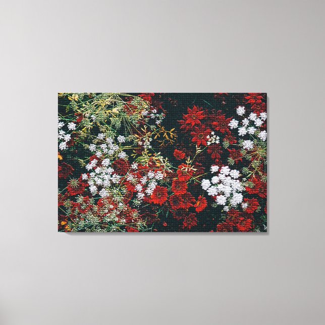 Modern Elegant Floral Canvas Print (Front)
