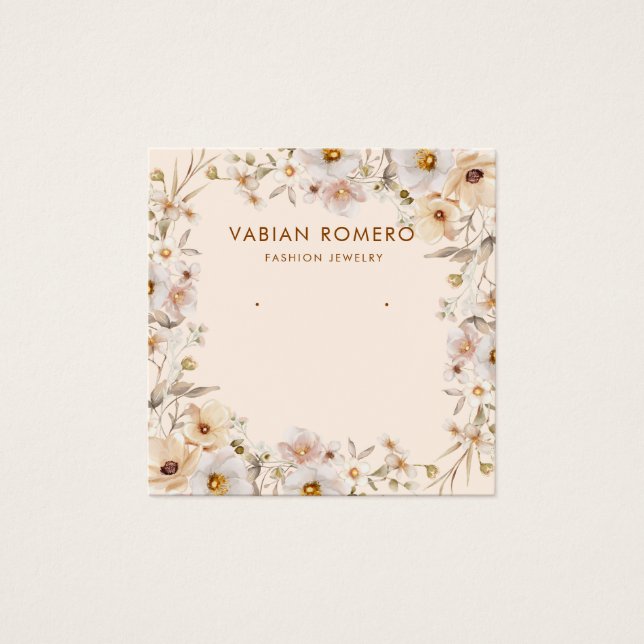 Modern Elegant Floral Jewellery Earring Display ca (Front)