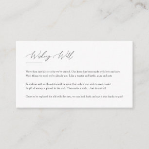 Modern Elegant Floral Line Art Wishing well card