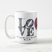 Modern Elegant Floral LOVE HEART PHOTO