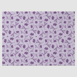 Modern Elegant Floral Pattern Chic Cute Purple Tissue Paper