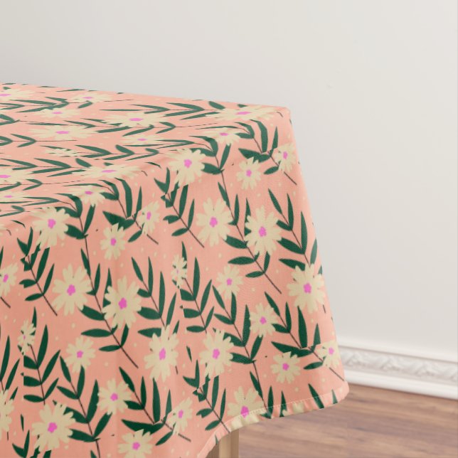 Modern Elegant Floral Pattern  Tablecloth (In Situ)
