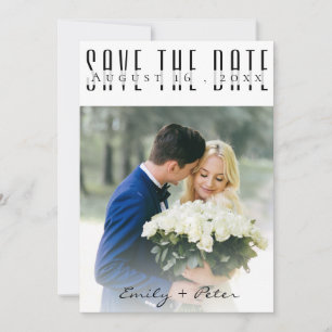 Modern Elegant Font Wedding Photo Save The Date