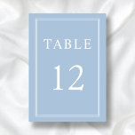 Modern Elegant Formal Powder Blue Wedding Table Number<br><div class="desc">Modern Elegant Formal Powder Blue Wedding Table Number.</div>