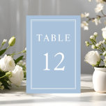 Modern Elegant Formal Powder Blue Wedding Table Number<br><div class="desc">Modern Elegant Formal Powder Blue Wedding Table Number.</div>