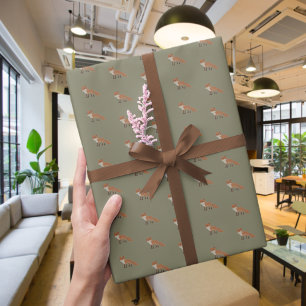 Modern Elegant Fox  Wrapping Paper