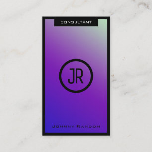 Modern elegant framed minimalism violet business card