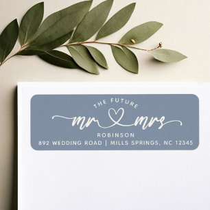 Modern Elegant Future MR and MRS Hearts Script