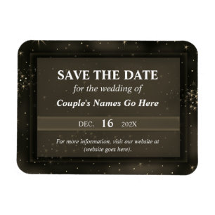 Modern Elegant Galaxy Chic Simple Save the Date Magnet