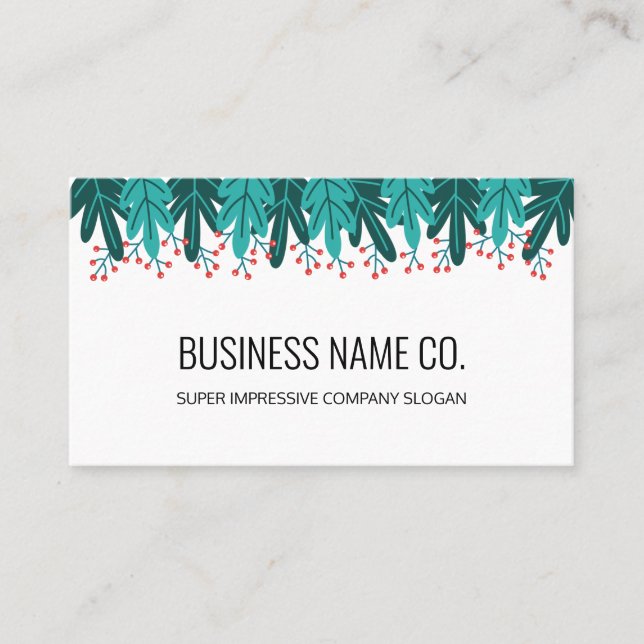 Modern Elegant Gardening / Lawn Care Business Card (Front)