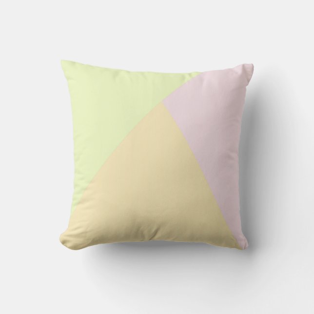 modern elegant geometric pastel triangles cushion (Front)