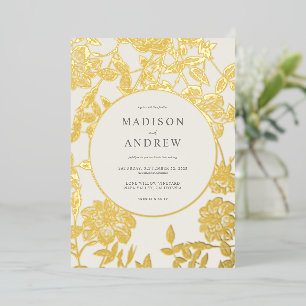 Modern Elegant Gilded Floral Wedding