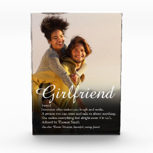 Modern Elegant Girlfriend Definition Script Photo Block