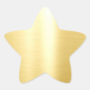 Modern Elegant Glamour Blank Template Gold Look Star Sticker