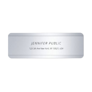 Modern Elegant Glamour Silver Cursive Text Plain