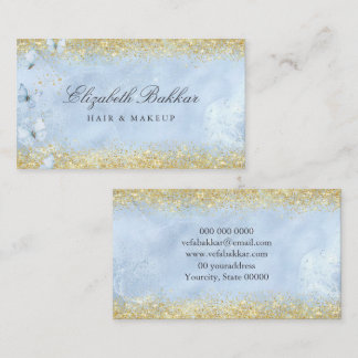 Modern Elegant Glitter Beauty Salon Business Card
