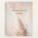 Modern, elegant, glitter, gold-peach planner<br><div class="desc">Modern,  glitter,  elegant planner.
Just edit your product in a few minutes. You can change the font/size/colour and position using "further personalise".</div>